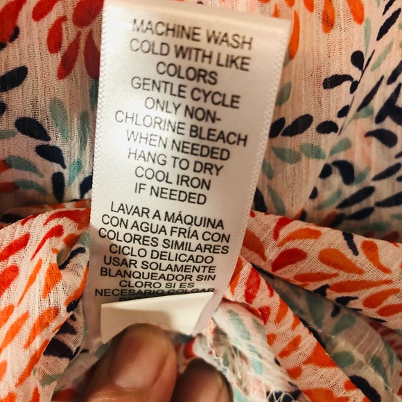 Fever Women's Size L Double Layer Sleeveless Blouse Boho Multicolor - Picture 8 of 9